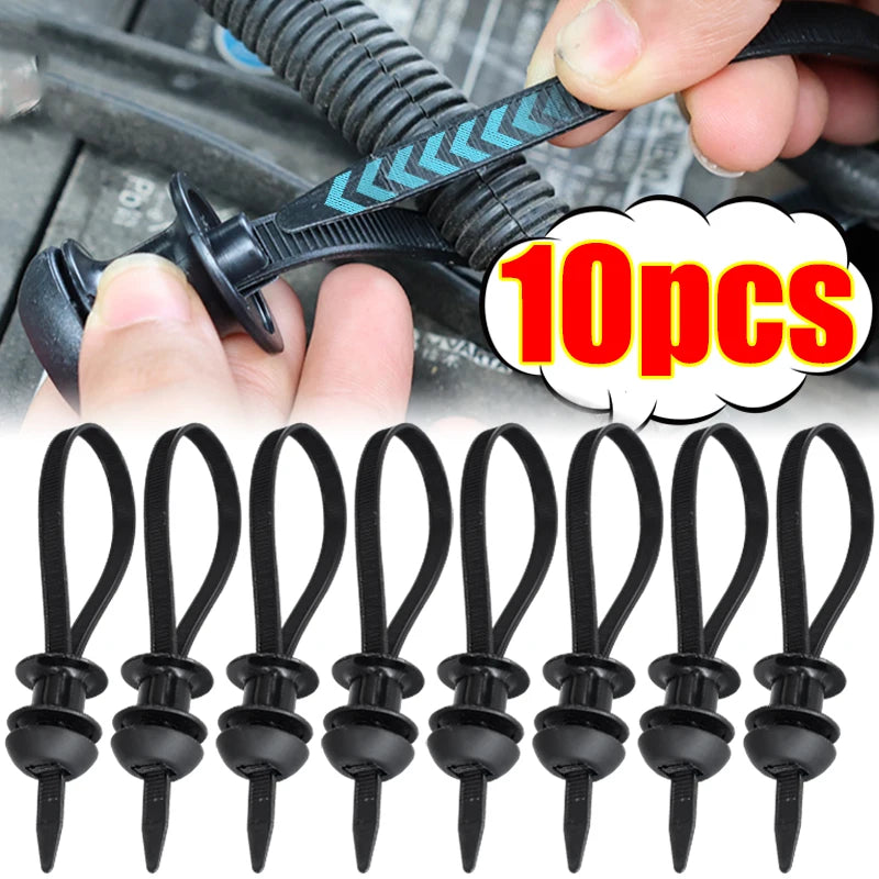 Black Nylon Zip Tie Mount Base Plate Cable Clip