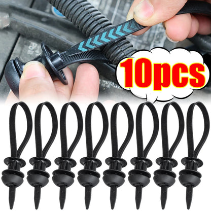 Black Nylon Zip Tie Mount Base Plate Cable Clip