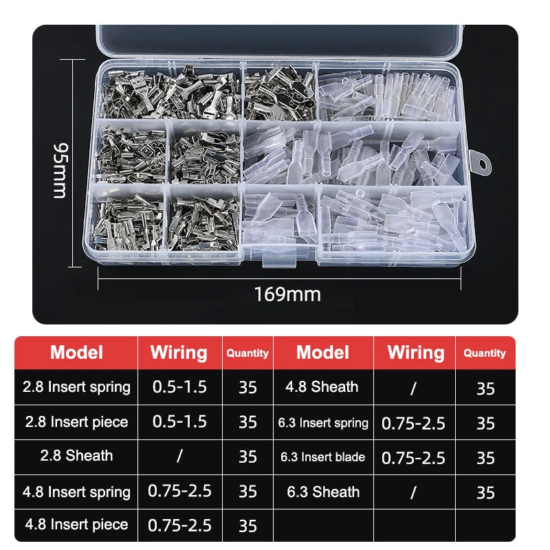 Gold Silver Docking Terminal Cable Bare Terminal with Spring Insert Sheath, Male and Female Pair Terminal Box