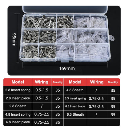 Gold Silver Docking Terminal Cable Bare Terminal with Spring Insert Sheath, Male and Female Pair Terminal Box