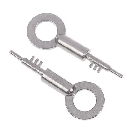 New Stainless Steel 3-Tooth Lock Key Blank Universal - Bathroom Door Keys Home Security Replacement Keys