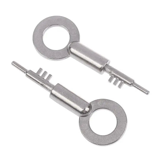 New Stainless Steel 3-Tooth Lock Key Blank Universal - Bathroom Door Keys Home Security Replacement Keys