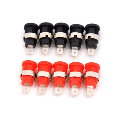 New 10Pcs 4mm Banana Female Jack Socket Panel Mount Binding Post