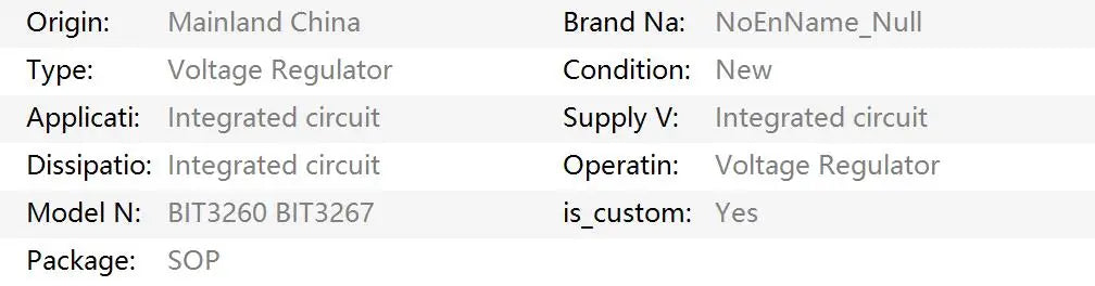 5PCS BIT3260 BIT3267 BIT3251 SOP-8 Power Driver IC Chip Set