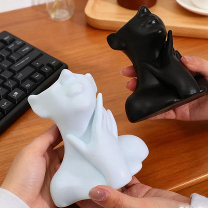 Vinyl Figure Storage Holders Creative Human Body Art Styling Office Organizers Multifunctional Makeup Brush Holder Decoration