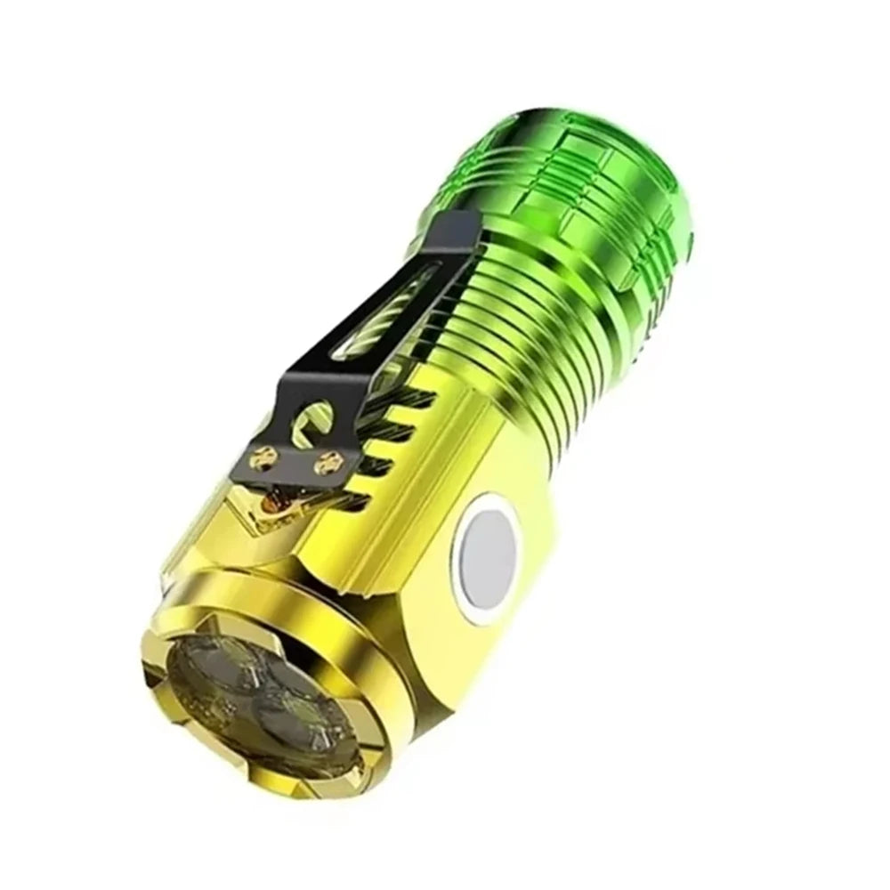 Rechargeable LED Pen Flashlight Mini Clip Waterproof Torch