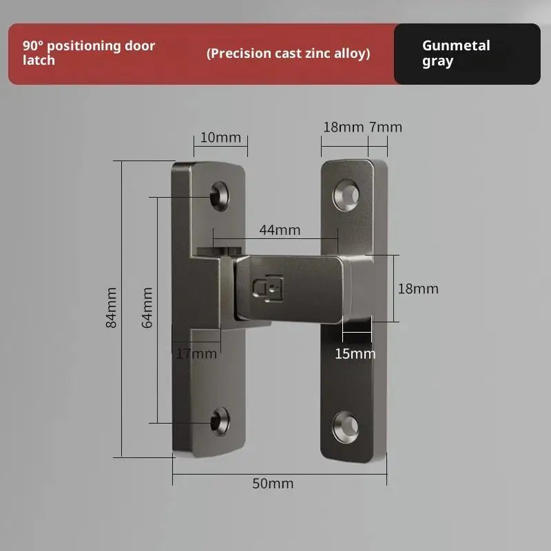 Latch Deadbolt Indoor Non-Punch Surface Mounted Door Lock Bathroom Sliding Door Buckle Snap Bolt Old-Fashioned Room Privacy Lock