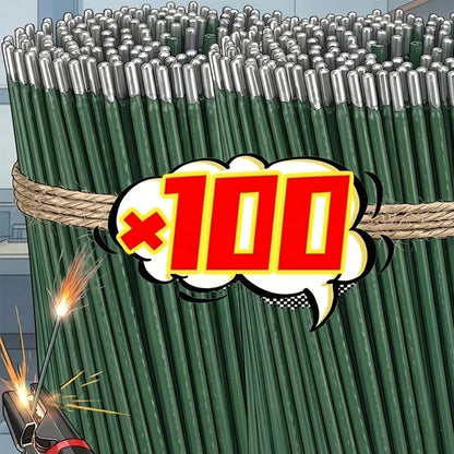 300x2mm Green Welding Rods Cored Wire Rod Solder Low Melting Point Coated Electrod Solder Universal Carbon Steel Weld Bar Stick