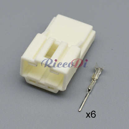 6 Pin Female Male Automotive Rear View Camera Wire Socket Connector 7282-8663 7283-8660