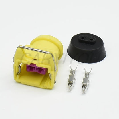 DJ7024F-3.5-21 2-Pin 3.5mm Yellow Waterproof Automotive Power Connector OEM DJ144473-4