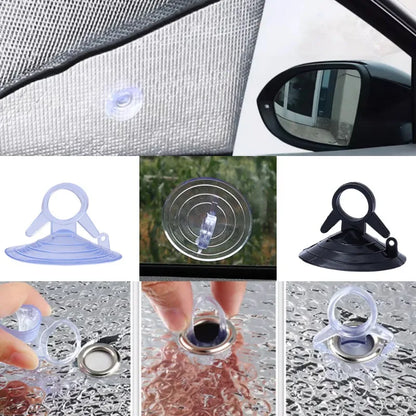 30/10Pcs Car Sun Visor Suction Cups Dovetail Front Gear Sun Visor Suction Cups Transparent PVC Suction Cups Car Decoration