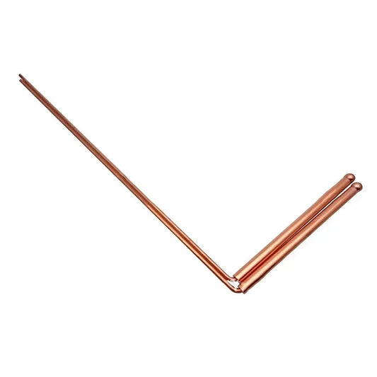 2pcs 99.9% Copper Detector Metal Dowsing Rod For Water Treasure Finding Tools 13.86X6.93X0.71Inches Divining Copper Probing Rod