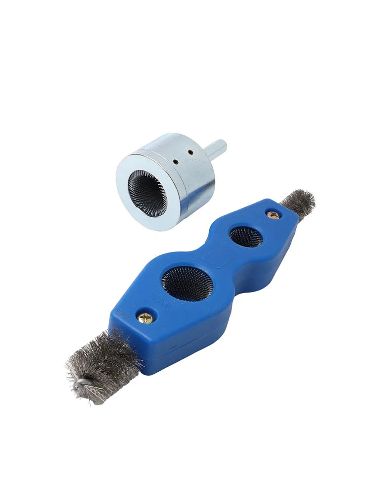 4-in-1 Battery Brush Copper Pipe Cleaner Welding Preparation High Torque Resistance Interchangeable Brush Heads For Copper Pipes