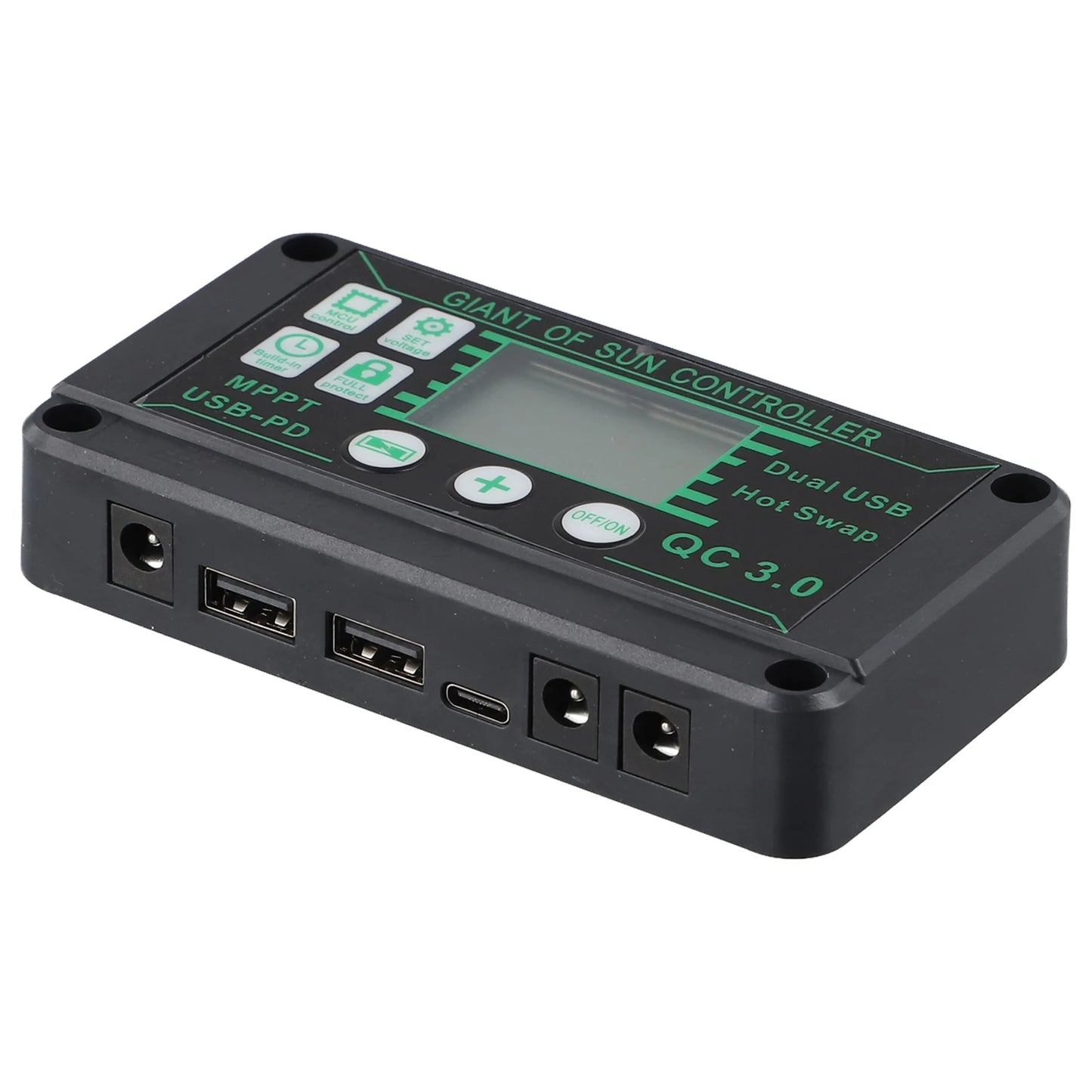 Digital Display Waterproof MPPT Solar Charge Controller Adjustable Current Options 10A 100A Efficient Energy Utilization