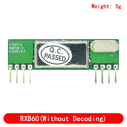 RXB60 433MHz Superheterodyne Wireless Receiver Module – No Decoding