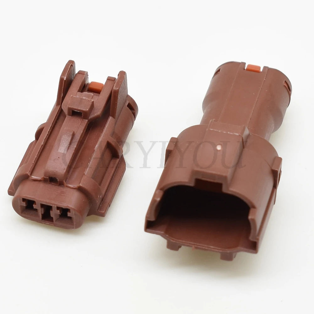 DJ7022YB-2.8mm 3-Pin Brown Waterproof Automotive Plug Connector Socket Male Female