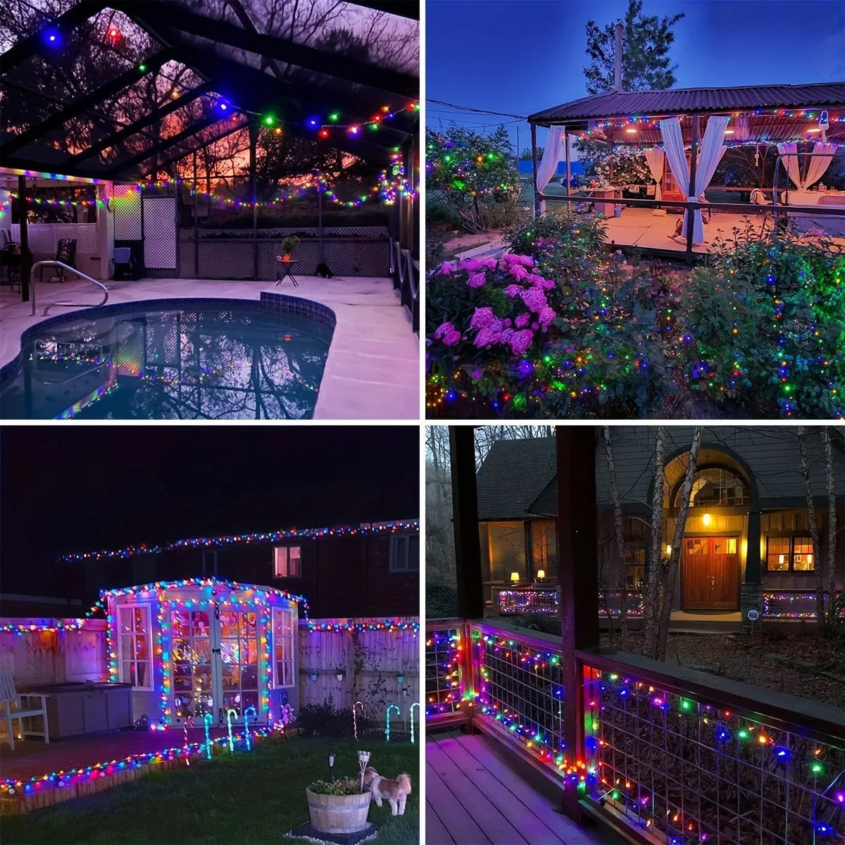 Christmas Decoration LED Solar Powered Fairy Lights, Outdoor for Garden, Wedding, Holiday Party, 32m/22m/12m/7m