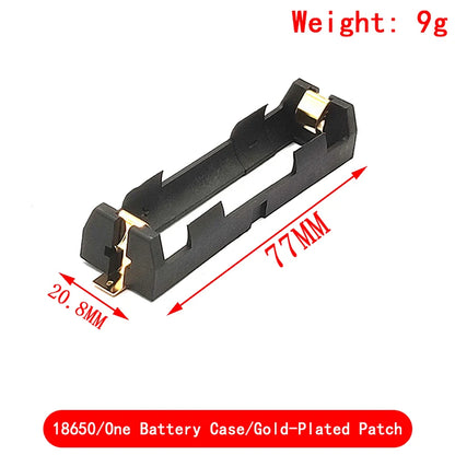 18650 Battery Holder Box Case with Bronze Pins for Single or Series Batteries