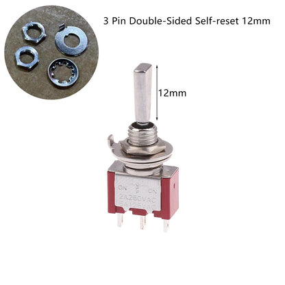ON OFF ON Toggle Switch DPDT SPST DPST 3 Pin 3/2 Position 5A 125VAC 2A 250VAC Latching