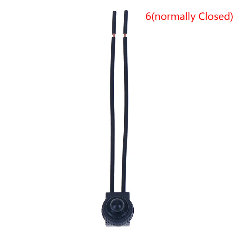 220V Waterproof Push Button On Off Switch With 4 Inch Lead Wire Black