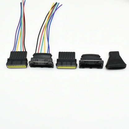 DJ7071-3.5-11 / DJ7071A-3.5-21 Automotive 7-Pin 3.5mm Engine Waterproof Connector — Wire Socket Plug
