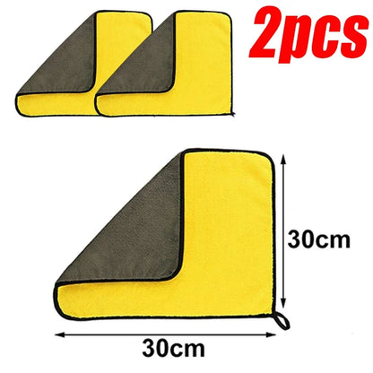 Thick Microfiber Car Cleaning Towels Double Layer Absorbent Cloth