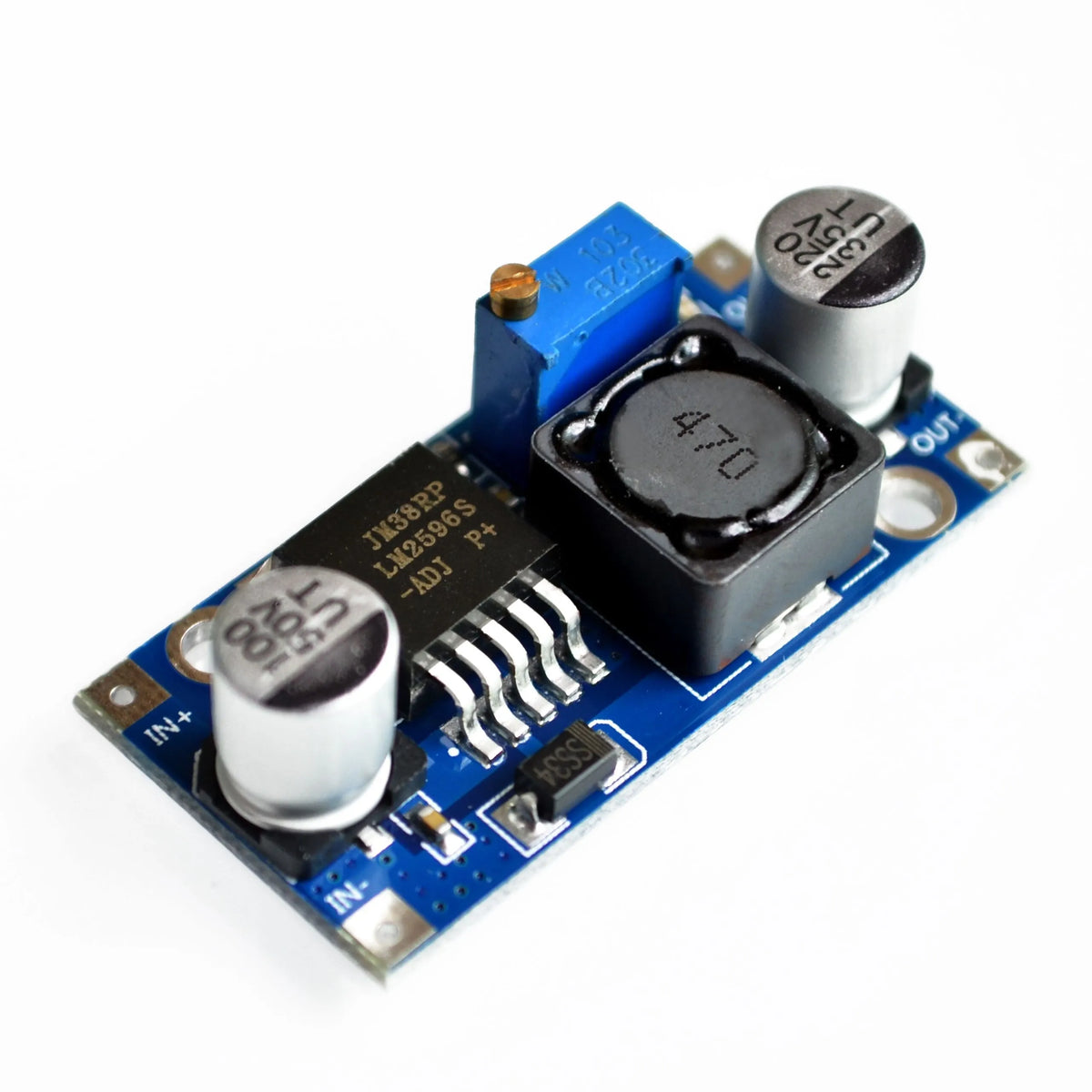 LM2596 DC-DC Buck Converter 3A Adjustable Voltage Regulator Module — Ultra Small (2pcs)