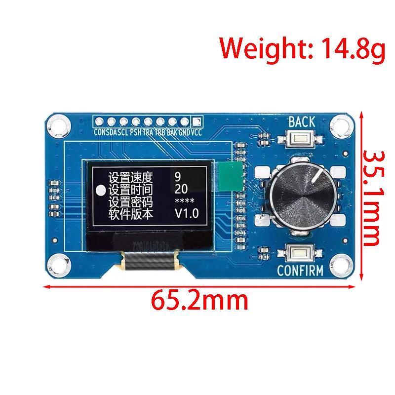 1.3-Inch and 0.96-Inch OLED Display with EC11 Rotary Encoder Module I2C Interface