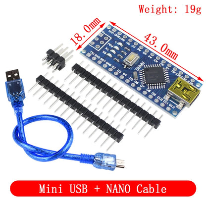 Arduino Nano 3.0 Compatible Controller with CH340 USB Driver ATMEGA328P 16MHz Mini/Micro/Type-C