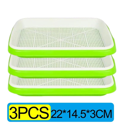 Microgreens Sprout Tray Germination Tray Hydroponics Tray Double Layer Sprout Plate Nursery Pots Soilless Cultivation Planting