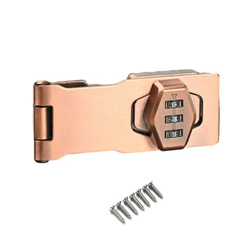 3-Digit Combination Password Lock Security Door Bolt Cabinet Password Lock Drawer Lock Anti-theft Household Cabinet Hardware