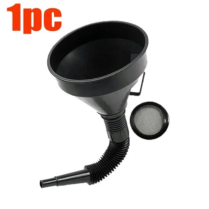 Engine Refueling Funnel with Filter for Car Motorcycle Truck Oil Gasoline Filling Strainer Extension Pipe Hose Funnels Tool
