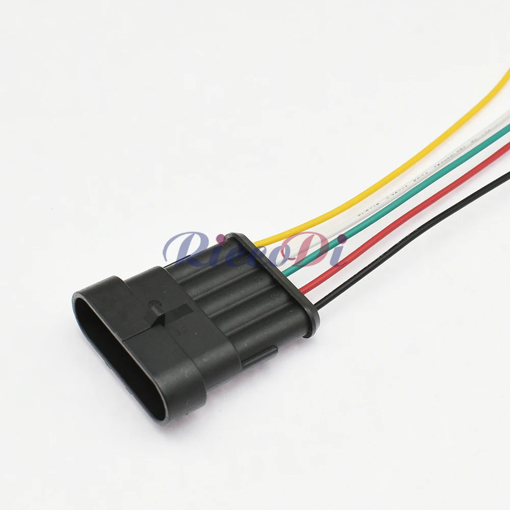5-Pin Superseal Waterproof Automotive Connector 282089-1 / 282107-1 | PA66 Male Female Plug | 1.5mm Series