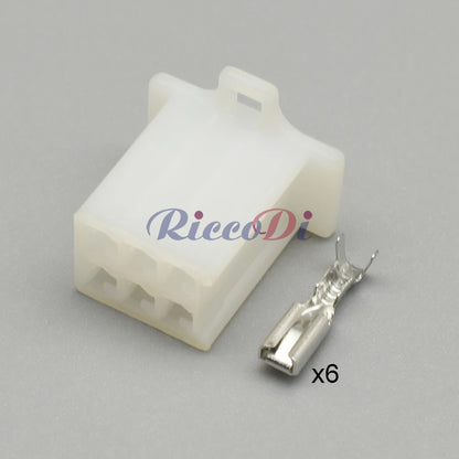 6 Pin 2.8mm MTW Connector 6030-6991 6040-6111 DJ7061A-2.8 PA66 Motorcycle Automotive Socket