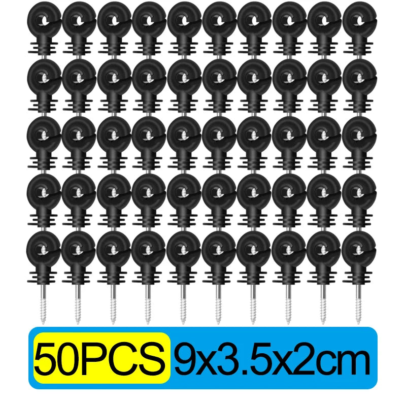 Electric Fence Insulators Self Tapping Wood Post Versatile Temperature Resistant Fence Post Insulator for Garden Farm