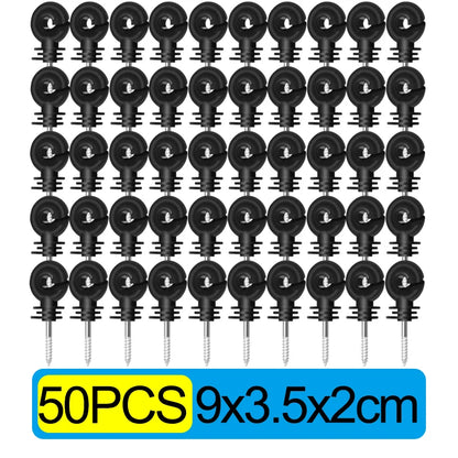 Electric Fence Insulators Self Tapping Wood Post Versatile Temperature Resistant Fence Post Insulator for Garden Farm