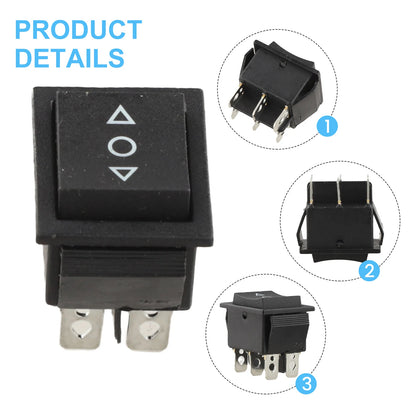 2 Pack 6 Pin DPDT Pole Throw Momentary Rocker Switch Snap In Terminals for Car Motorcycle Boat and Electrical Equipment