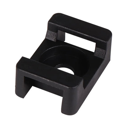 100PCS Cable Ties Base HC-2 M6 Cable Zip Ties Base Mount Screw Fixing Wire Holder Organizer 6.35mm Screw Hole Diameter