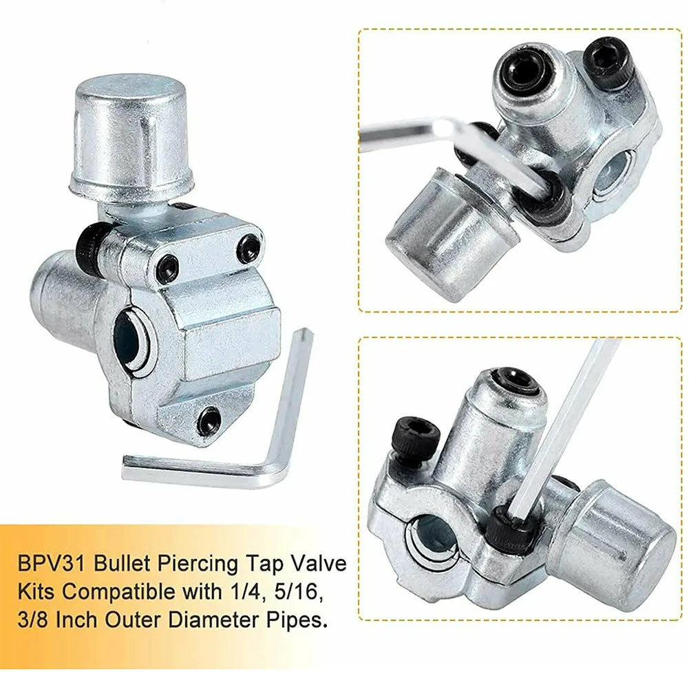 A/C Retrofit Valve & BPV31 Piercing Tap Kit For  R12 R22 R134A R134a Adapter Wrench Set HVAC Tool Parts