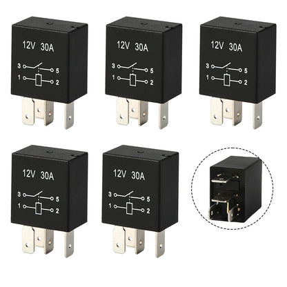 5pcs 12V30A 4-pin Automotive Relays Waterproof Suitable For All Kinds Of Cars Electrical Equipment & Supplies Parts