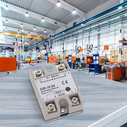 Single Phase Solid State Relay SSR-10DA DC Controlled AC Single-phase Solid State Relay 10A DC-AC Relay 3-32V DC To 24-380V AC