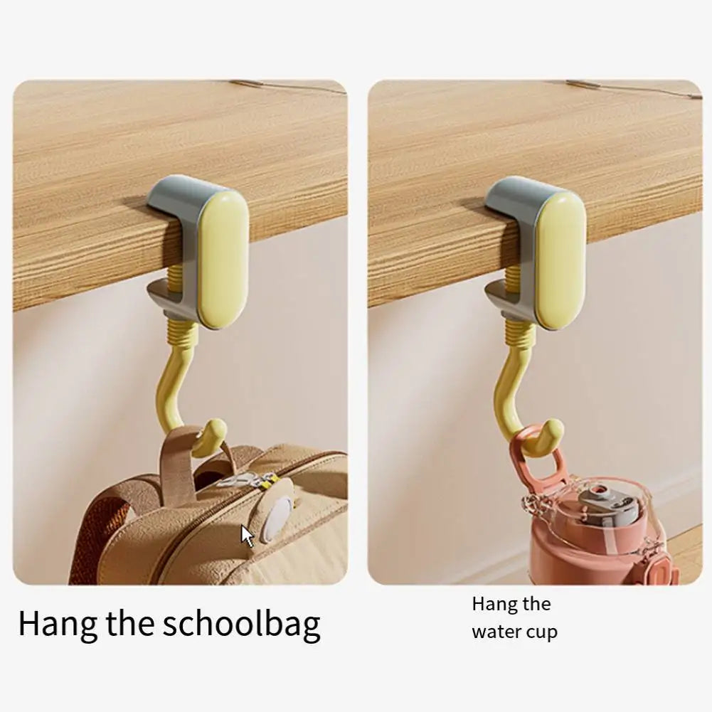 Portable Dopamine Desk Hook with Adjustable Stability for Hanging Handbags Cups and Headphones in Various Settings