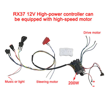 Electric Vehicle Wire Switch Kit Key button Switch JR 12V JR 6V Kids Ride On RX37 RX37 2 Weelye DIY Durability