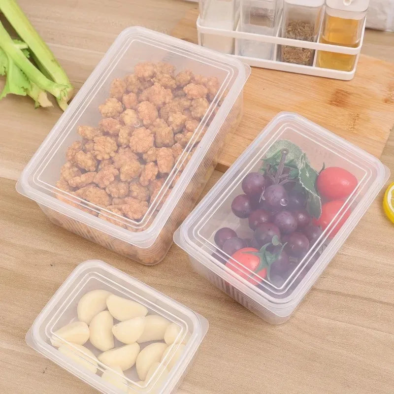 Refrigerator Storage Box Fridge Organizer Vegetable Fruit Fresh Food Crisper Box Freeze Meat Storage Container Kitchen Organizer