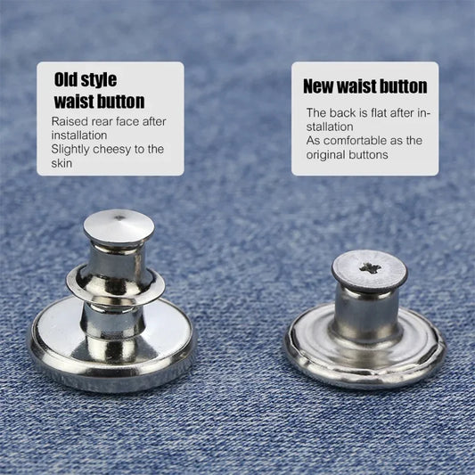 10Pcs Jeans Buttons Replacement 17mm No Sewing Metal Button Repair Kit Nailless Removable Jean Buttons Sewing Accessories
