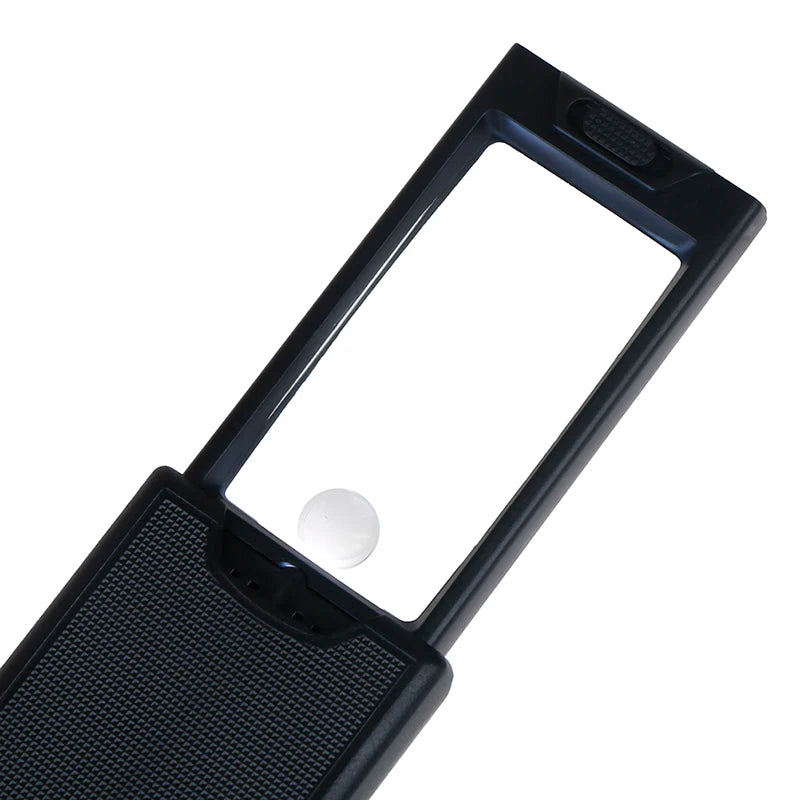 New Portable Pullout Illuminated LED Glass Magnifier with 3 LED Lights 2.5x 45x