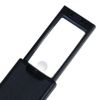 New Portable Pullout Illuminated LED Glass Magnifier with 3 LED Lights 2.5x 45x