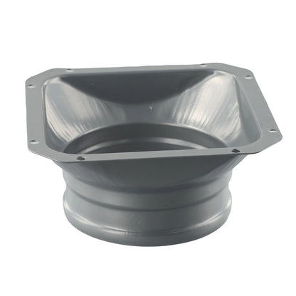 For Kitchen Hood Ventilator Pipe Connecting Vent Flange Exhaust Duct 4-10inch Electrostatic Spray Metal Silver-gray