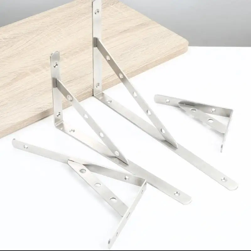 2Pcs Angle Bracket Heavy Duty For Wall Angle Bracket Stainless Steel L Type Bracket