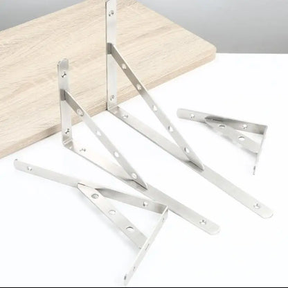 2Pcs Angle Bracket Heavy Duty For Wall Angle Bracket Stainless Steel L Type Bracket